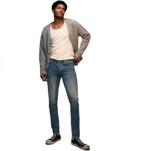 Topman (ASOS) Men's Jeans Slim Fit Dark Blue Wash Size 34S (W34 L30)